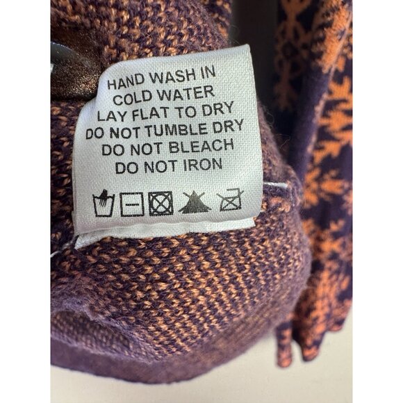 Neve Women Medium Wool Blend 1/4 Zip Sweater Geo Apres Ski Nordic Cozy Snowflake - Picture 7 of 9